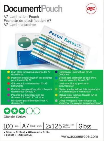 Actual product image GBC Premium quality laminating films (A7, 100 Piece, 125 µm)