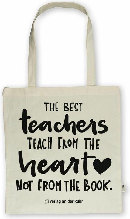 Image du produit Sac en coton pour enseignants - Edition "The best teachers teach from the heart, not fro (31 l)