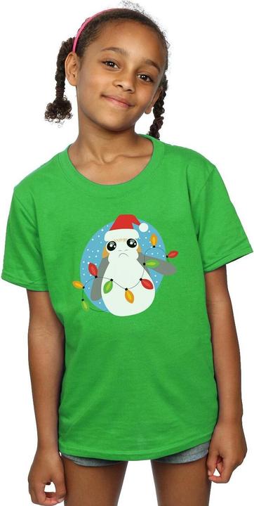Image du produit Star Wars - T-shirt THE LAST JEDI PORG CHRISTMAS LIGHTS - Fille (152, 158)