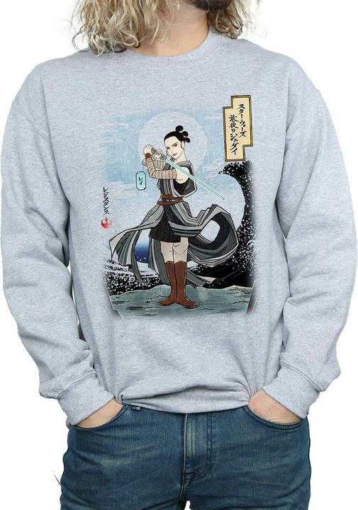 Actual product image Star Wars Mens The Last Jedi Japanese Rey Sweatshirt (M)