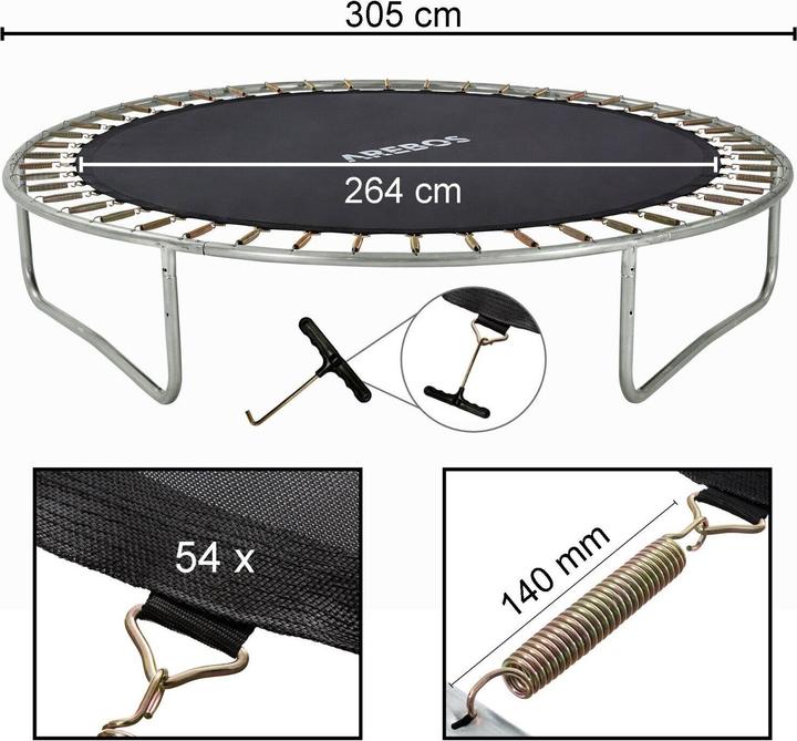 Immagine prodotto Arebos Tappeto elastico per saltare