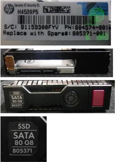 Actual product image HPE DRV SSD 80GB 6G 3.5 SATA VE (80 GB, 3.5")