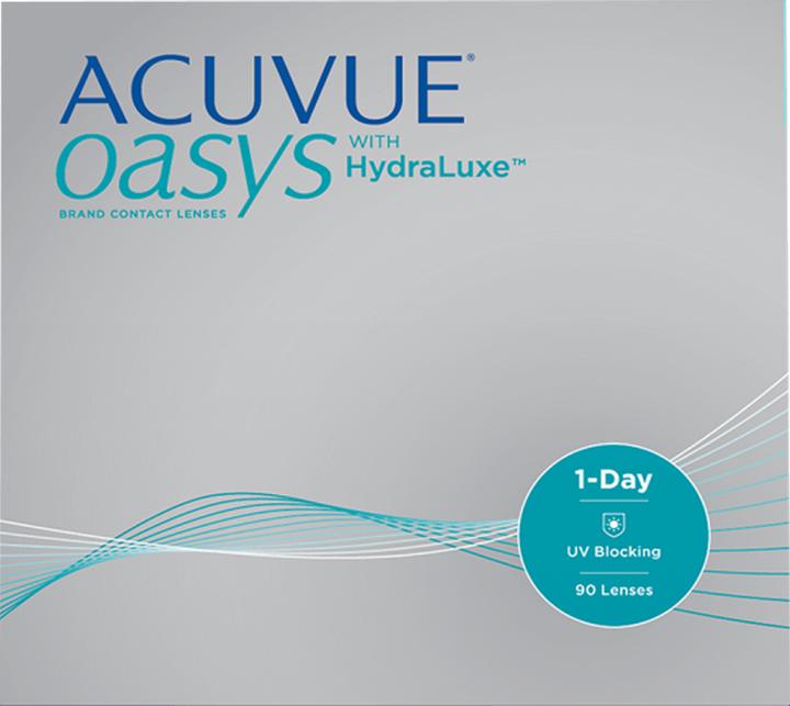 Immagine prodotto Acuvue Oasys 1 giorno con Hydraluxe (90 Pezzo/i, Lente quotidiana, Sferico)