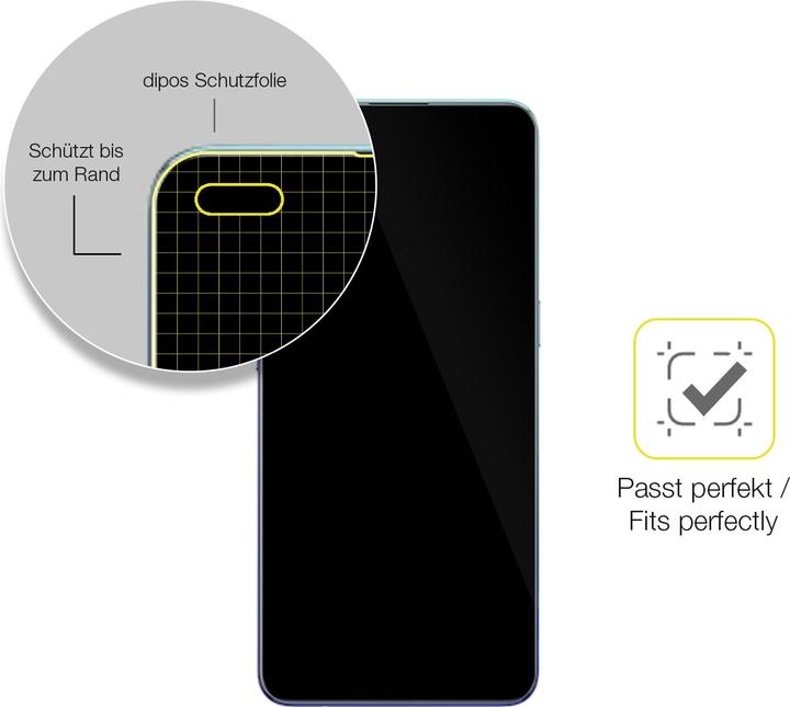 Actual product image Dipos 3D Full Cover Screen Protector (1 Piece, Oppo Reno 3 Pro)