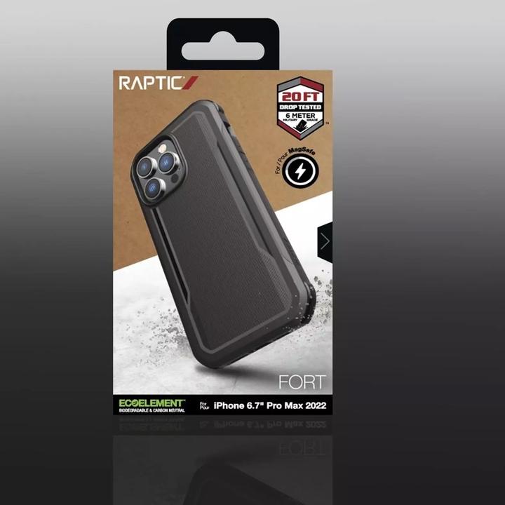 Immagine prodotto X-Doria Fort Case iPhone 14 Pro con cover blindata MagSafe nera (Apple iPhone 14 Pro)