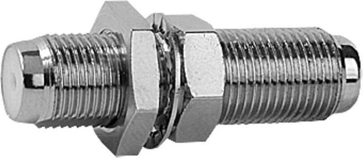 Produktbild Telegärtner F Einbaukupplung 75 Ohm, Bu-Bu, Isolierung PTFE geeignet für Stecker-Innenleiter Ø 0.54-1.06, HDTV T (Antennenkabel)