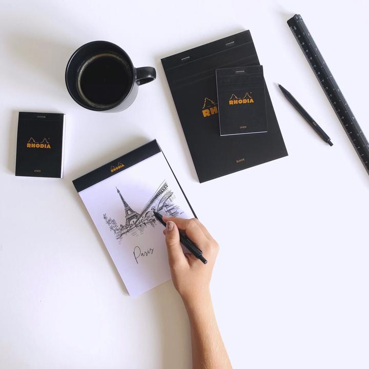 Actual product image Rhodia Blocks stapled 80g Basics (A4, Plain, Soft cover)