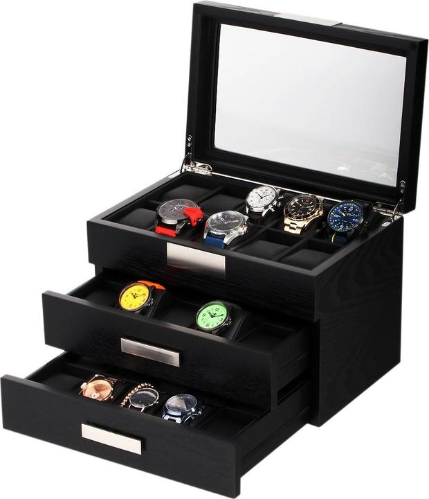 Actual product image Rothenschild Watch box RS-2350-30BL for 30 watches black