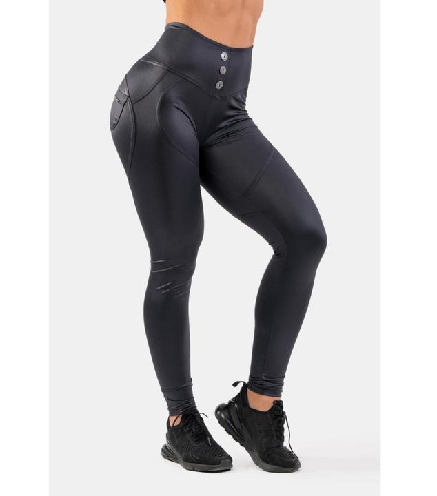 Produktbild Nebbia High Waist Glossy Look Bubble Butt Pants 586 volcanic black (M)