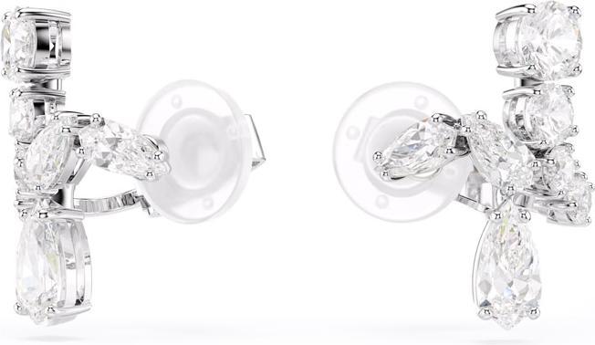 Swarovski Matrix Ohrclips Verschiedene Schliffe Weiss (Swarovski Metall)