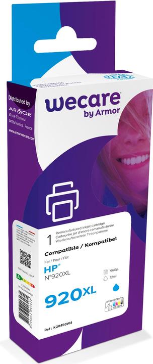 Produktbild Wecare Tinte 920XL rebuilt cyan CD972AE zu HP OfficeJet 6500 12ml (C)