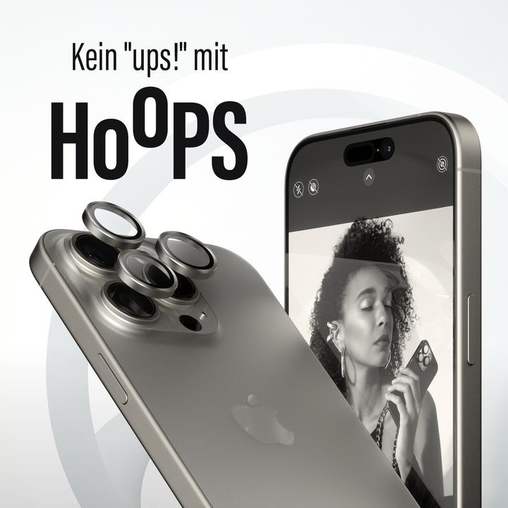 Produktbild PanzerGlass Hoops Camera Lens Protector (1 Stück, Apple iPhone 15 Pro, Apple iPhone 15 Pro Max)