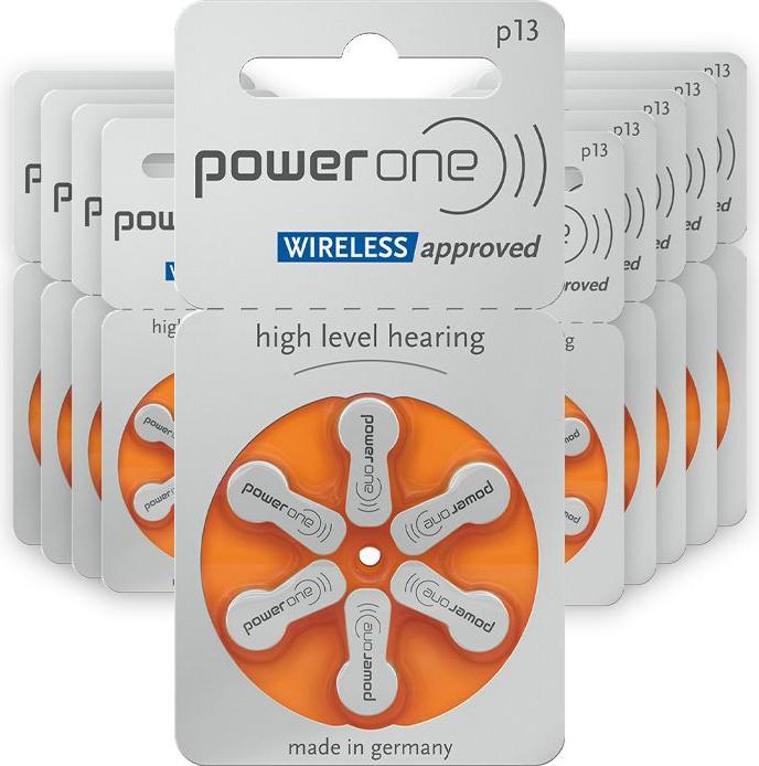 Actual product image Powerone p13 Hearing aid batteries (60 pcs., PR48, 280 mAh)