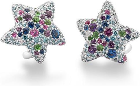Actual product image Breuning EAR JEWELLERY - E.SAFIR LIGHT BLUE/BRILL.1,703 Ct G/if (750/18 K Gold)