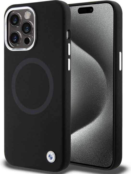 Image du produit BMW BMHMP15LSILBK2 iPhone 15 Pro 6.1" czarny/black Signature Liquid Silicone MagSafe (Apple iPhone 15 Pro)