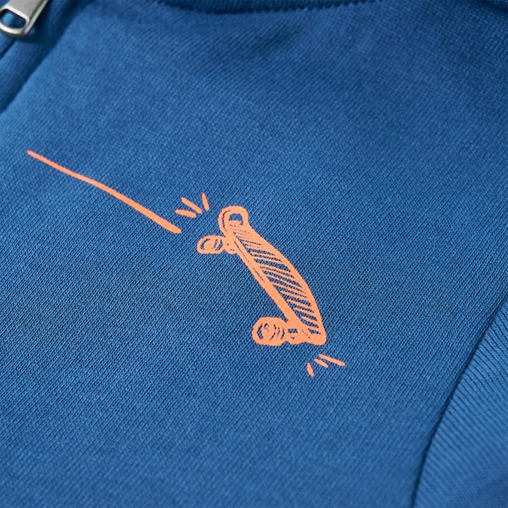 Actual product image VidaXL Children's hooded jumper blue 128,Material: 80 % cotton. 20 (128)