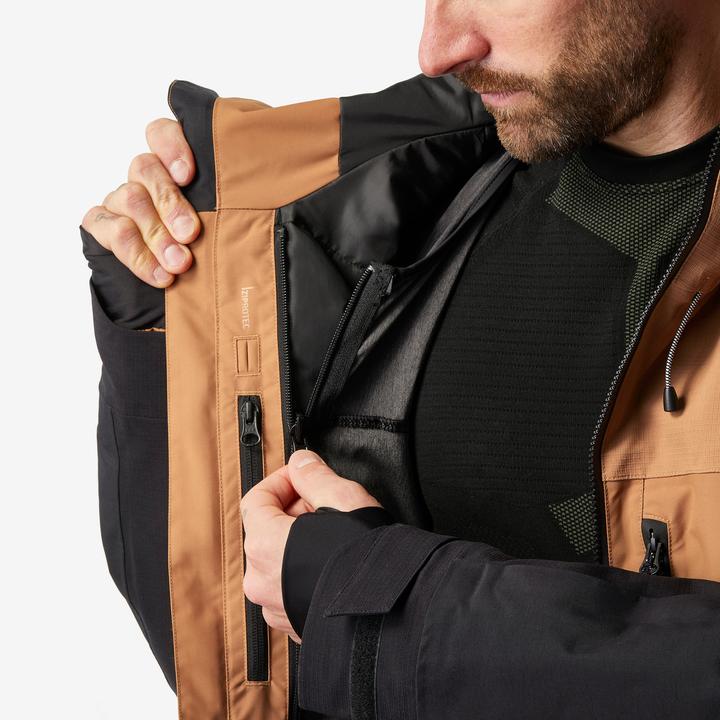 Immagine prodotto Dreamscape Giacca da snowboard da uomo - SNB 500 Ziprotec camel/nero (XXL)