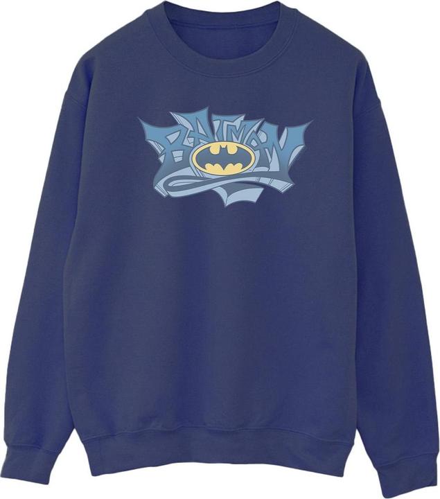 Batman Graffiti Logo Baumwolle Sweatshirt