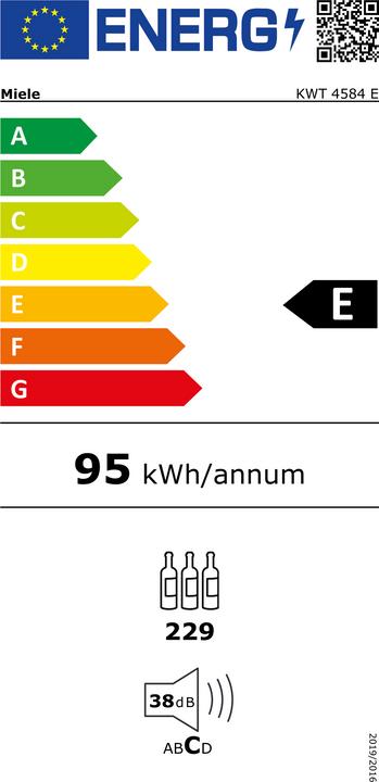 Label énergétique Miele KWT 4584 E