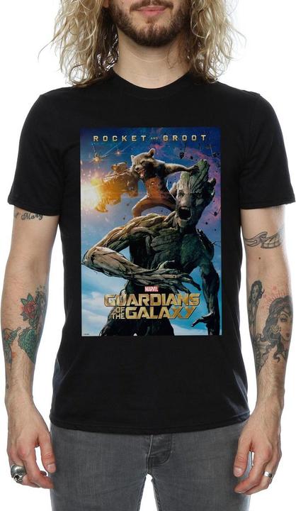 Produktbild Guardians Of The Galaxy Rocket And Groot Poster TShirt (L)