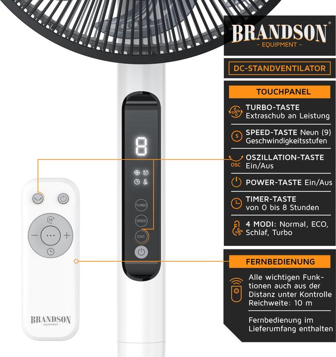 Produktbild Brandson Standventilator (49 dB)