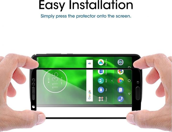 Immagine prodotto Screenguard Motorola Moto G6 Plus Pellicola di vetro protettiva a schermo intero 2.5D 9H (1 Pezzo/i, Motorola Moto G6 Plus)