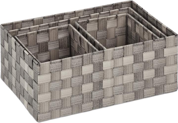 Produktbild Relaxdays Aufbewahrungskorb (4 x, 37 x 26 x 15 cm)