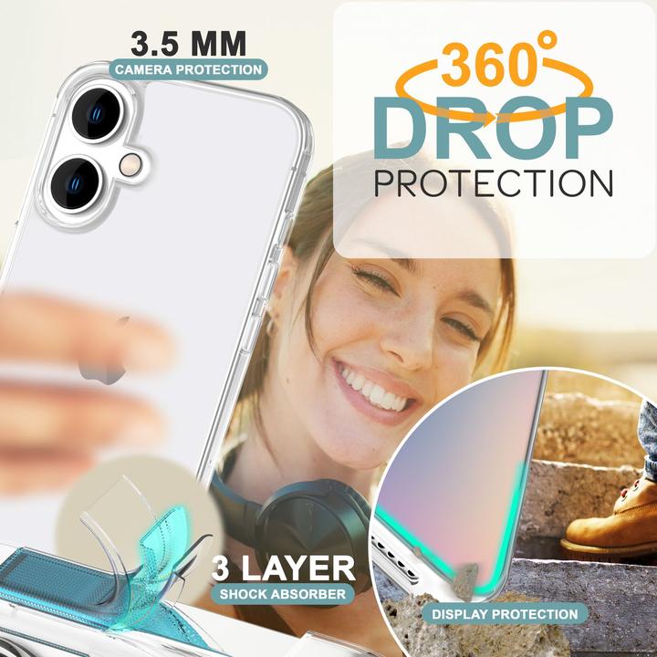 Produktbild Nalia Klare 360 Grad Hülle (Apple iPhone 16 Plus)