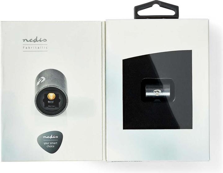Immagine prodotto Nedis Adattatore audio ottico jack TosLink - jack TosLink Alluminio Grigio Antracite
