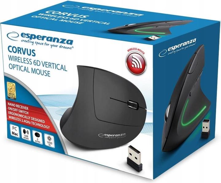 Image du produit Esperanza EM133 Souris RF optique sans fil 1600 DPI (Sans fil)