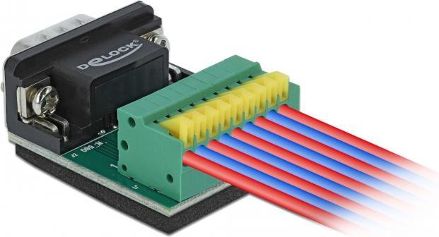 Image du produit Delock Adaptateur Sub-D 9 Pin F Terminalblock 9 Pin 0 cm