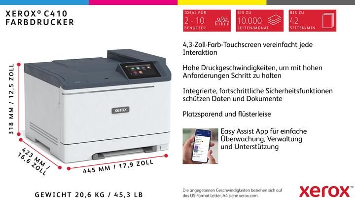 Immagine prodotto Xerox Stampante C410 A4 40ppm fronte/retro PS3 P (Laser, Colore)