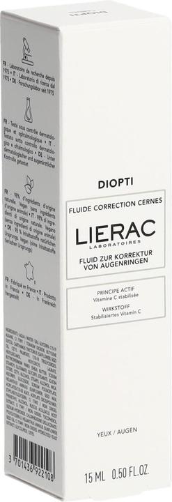 Valeurs nutritives et ingrédients Lierac Fluide correcteur pour les cernes (Fluide, 15 ml, Jour + nuit)