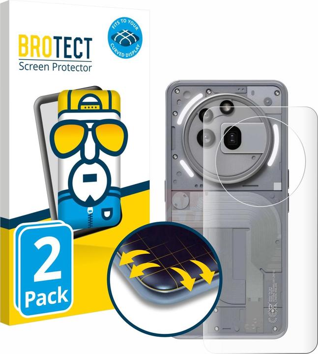 Produktbild BROTECT Fullscreen Schutzfolie Displayschutz Folie Klar Transparent (2 Stück, Nothing Phone (3a) Pro)