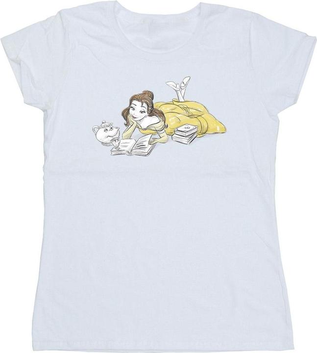 Disney Die Schöne und das Biest Belle Lesen Baumwolle TShirt