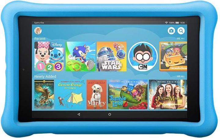 Image du produit Amazon Fire HD 8 Kids Tablet (2022) WiFi 32GB avec étui bleu B09BG5XG95 (8", 32 Go, Bleu)