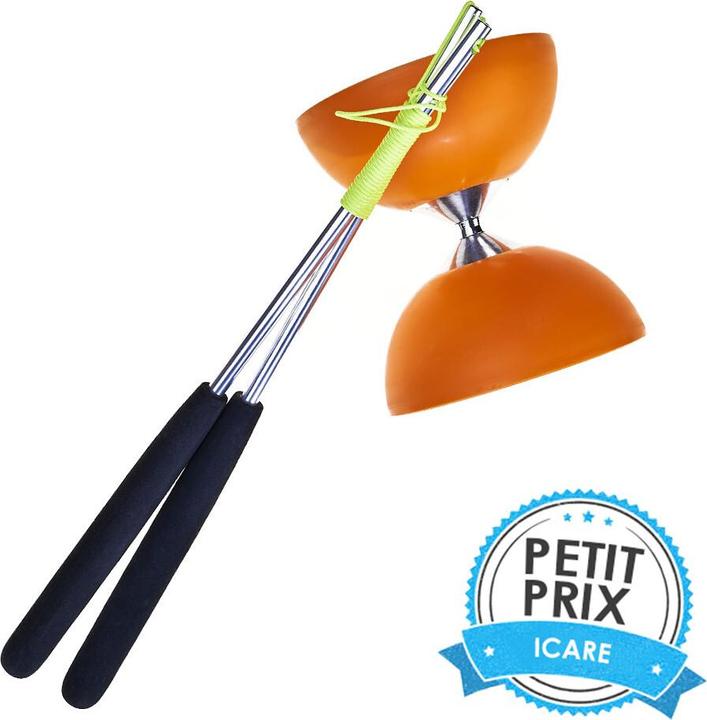 Immagine prodotto Eureka! Diabolo di gomma con stokken di alluminio - Oranje
