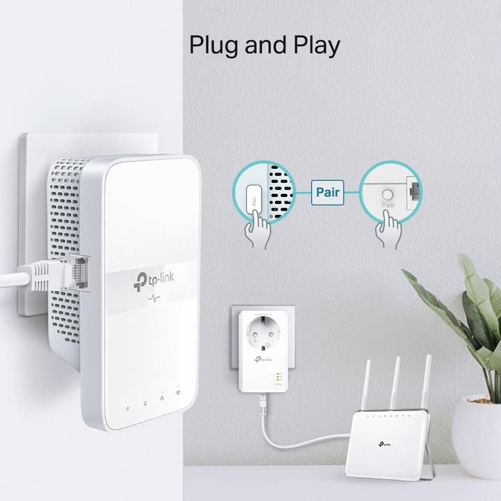 Actual product image TP-Link AV1000 Gigabit Passthrough Powerline ac Wi-Fi Kit TL-WPA7617 KIT with TL-PA7017P 10 (1200 Mbit/s)