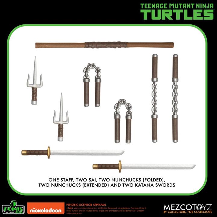 Immagine prodotto Mezco Toys Teenage Mutant Ninja Turtles Action Figures Teenage Mutant Ninja Turtles Deluxe Set 8 cm