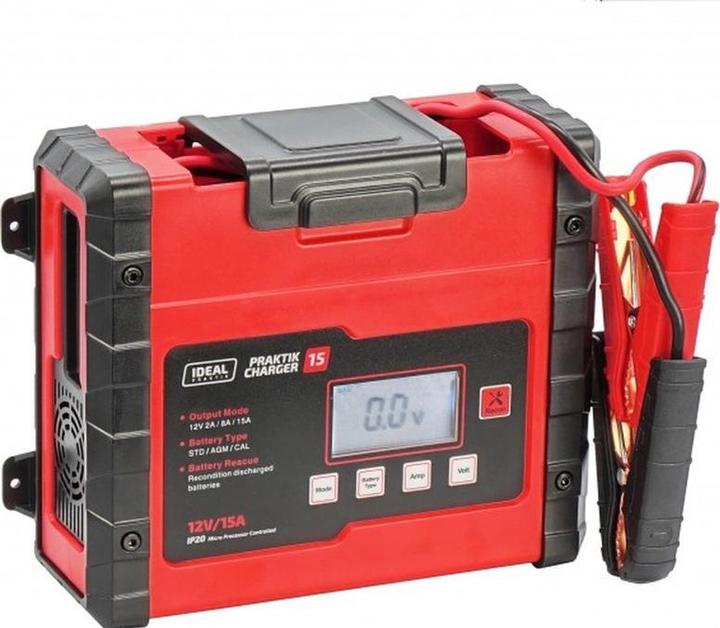 Produktbild Ideal Blei-Säure-Batterieladegerät, Gel-, AGM-, EFB- und MF-Batterien 2/8/15A 12V Volt Stromversorgung (1.60 m)