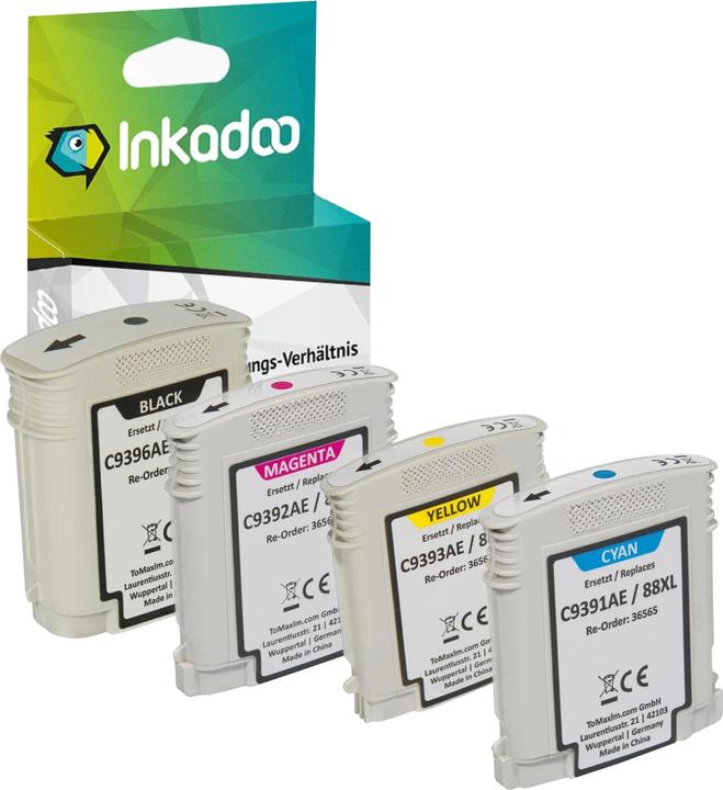 Produktbild Inkadoo Druckerpatronen kompatibel mit HP 88XL