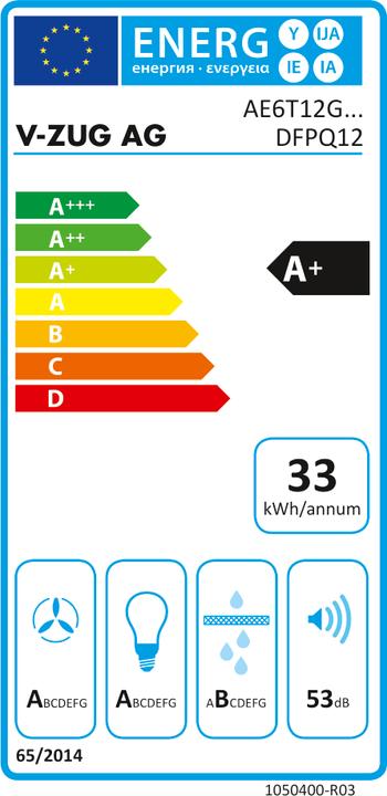 Energie-Label V-Zug 6106400001 (Unterbauhaube)