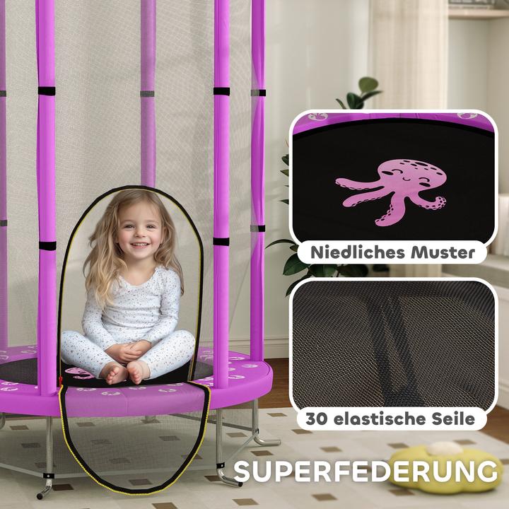 Immagine prodotto Aiyaplay Kinder Trampolin Stahl, Kunststoff Violett (140 cm)