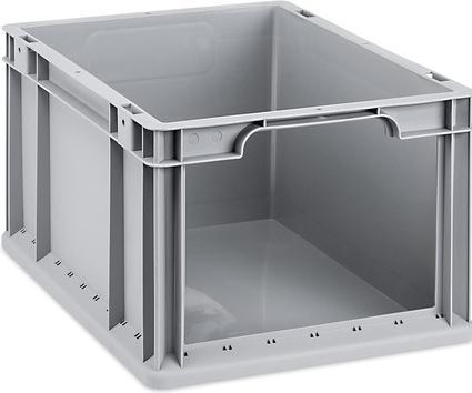 Produktbild Allit Aufbewahrungsbox ProfiPlus EuroStore L422 grau Eurobox aus PP auf der Frontseite