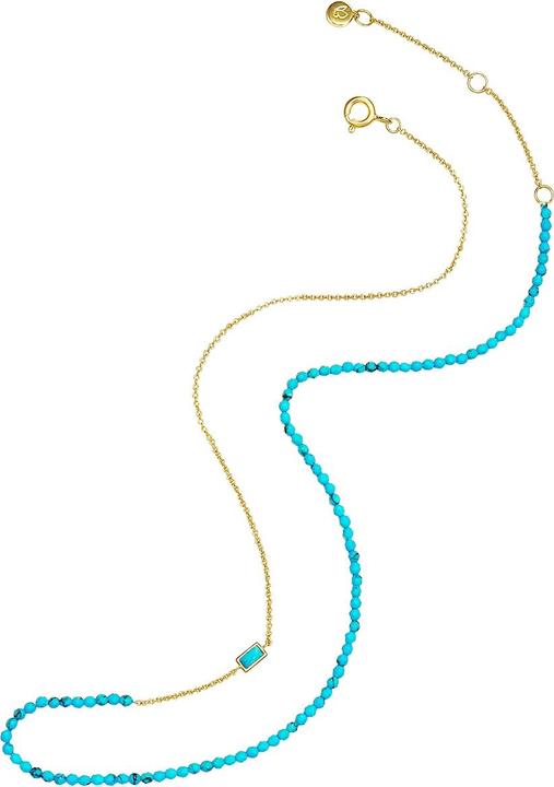 Image du produit Glanzstücke München Femmes argent sterling turquoise (rek.) or jaune 40,0 cm chaîne de base + 5,0 cm d'extension - 26933 (Argent Sterling, 40 - 45 cm)