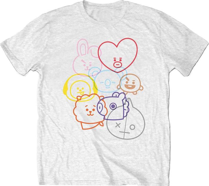 BT21 T-shirt Erwachsene Gesichter (L)