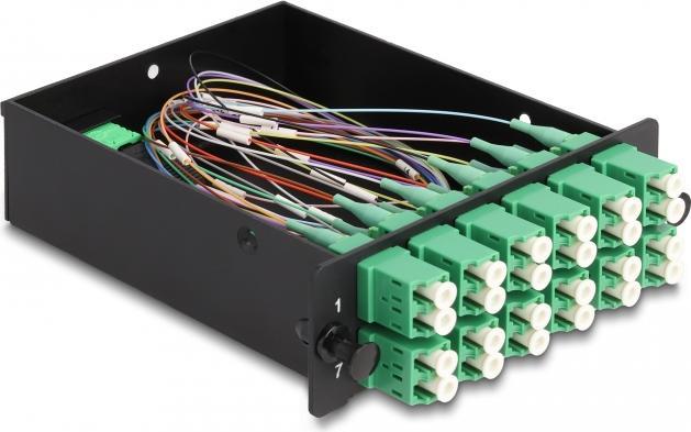 Produktbild Delock LWL HD (High Density) Kassette MPO Stecker zu 12 x LC Duplex Buchse, 24 Fasern, Singlemode, Polar...