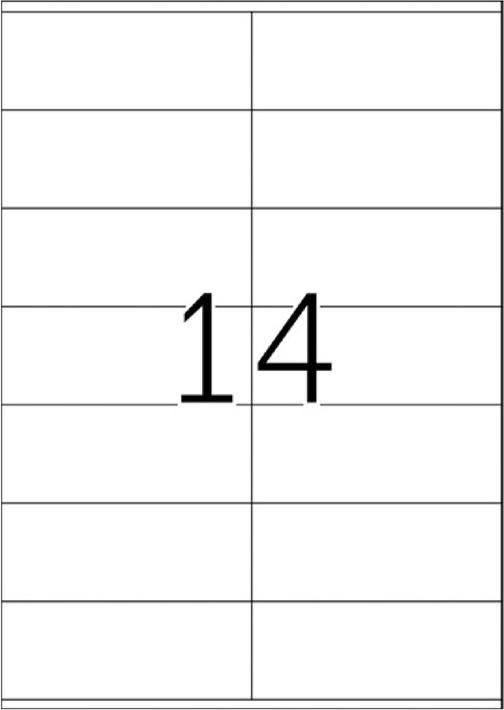 Immagine prodotto Xerox Etichette multiple 105x42mm 003R97455 14pz/foglio 100fogli/cartone - (1200 pezzi) (70 g/m², A4)
