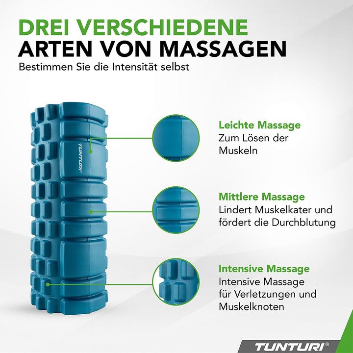 Produktbild Tunturi Yoga Massageroller 33 cm Petrolblau