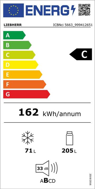 Energie-Label Liebherr ICBNci 5663 Prime (276 l)
